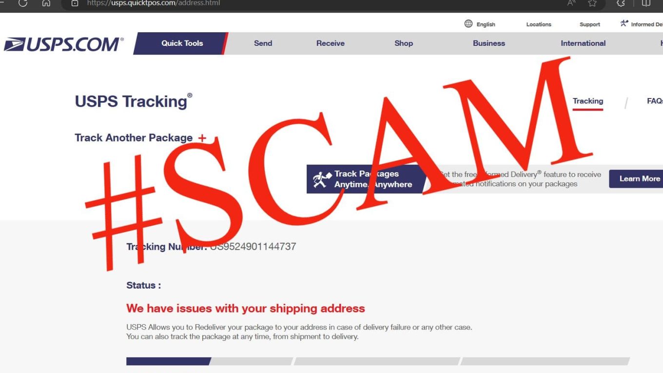 USPS Text Scam Image