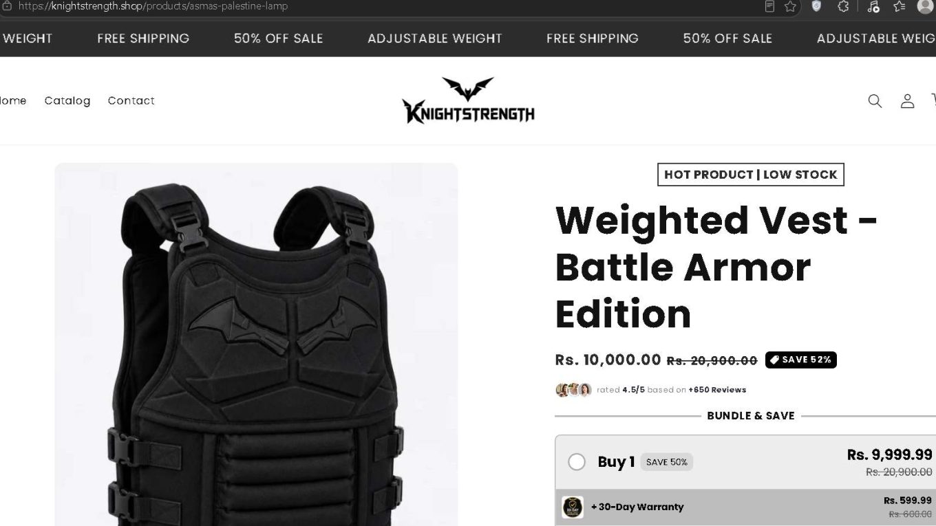 KnightStrength.shop Scam