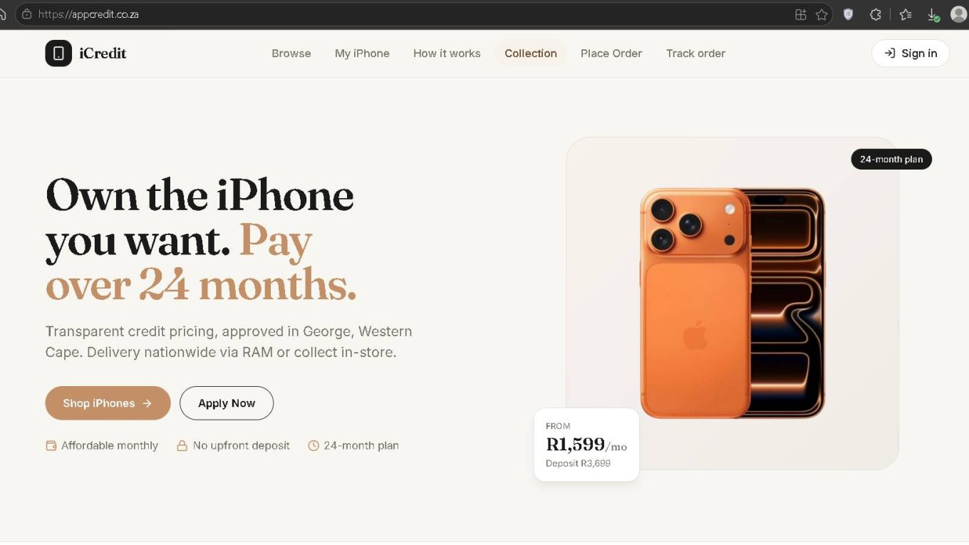 AppCredit.co.za Review Screenshot