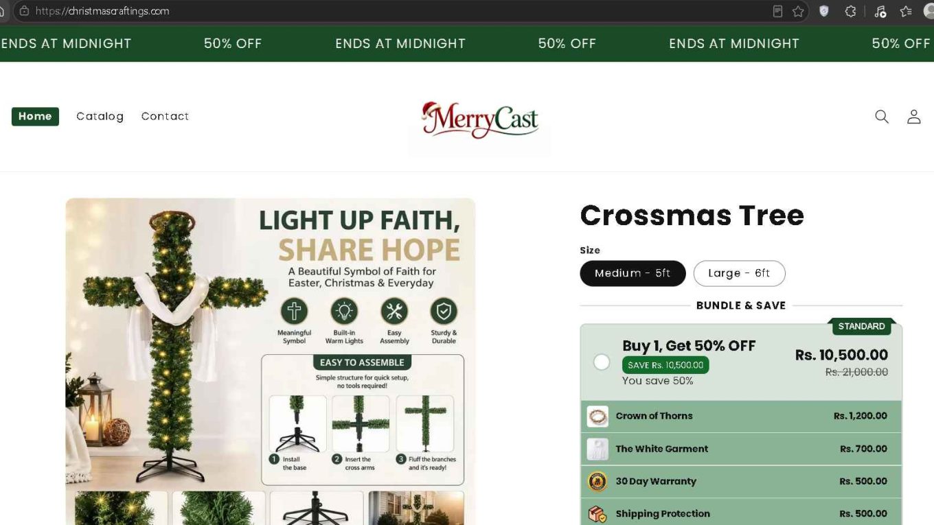 ChristmasCraftings Scam Screenshot