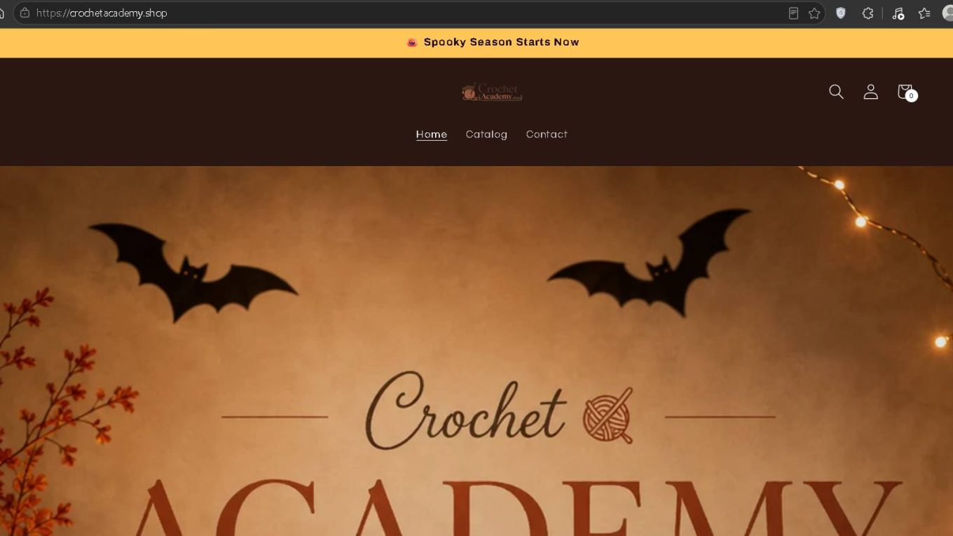 CrochetAcademy.shop Scam Screenshot