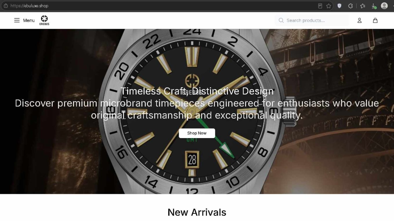 Ebuluxe.shop Scam Screenshot