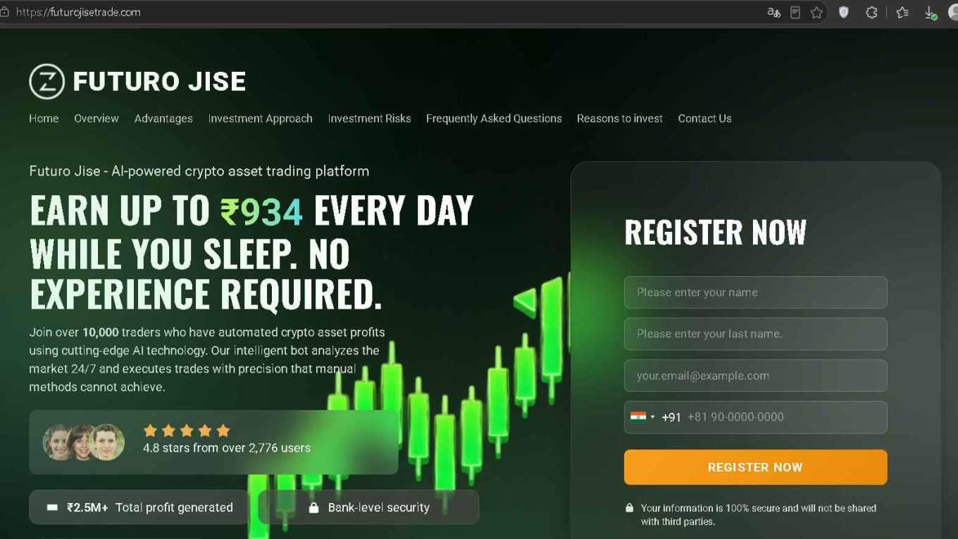 Futurojisetrade Scam Screenshot