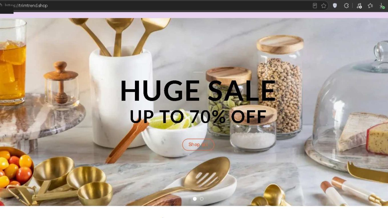 TrimTrend.shop Scam Screenshot