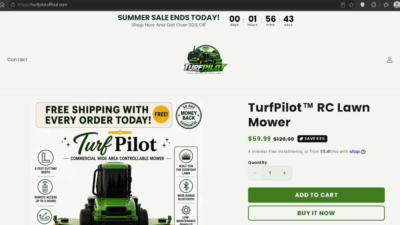 TurfPilotOfficial Scam Screenshot