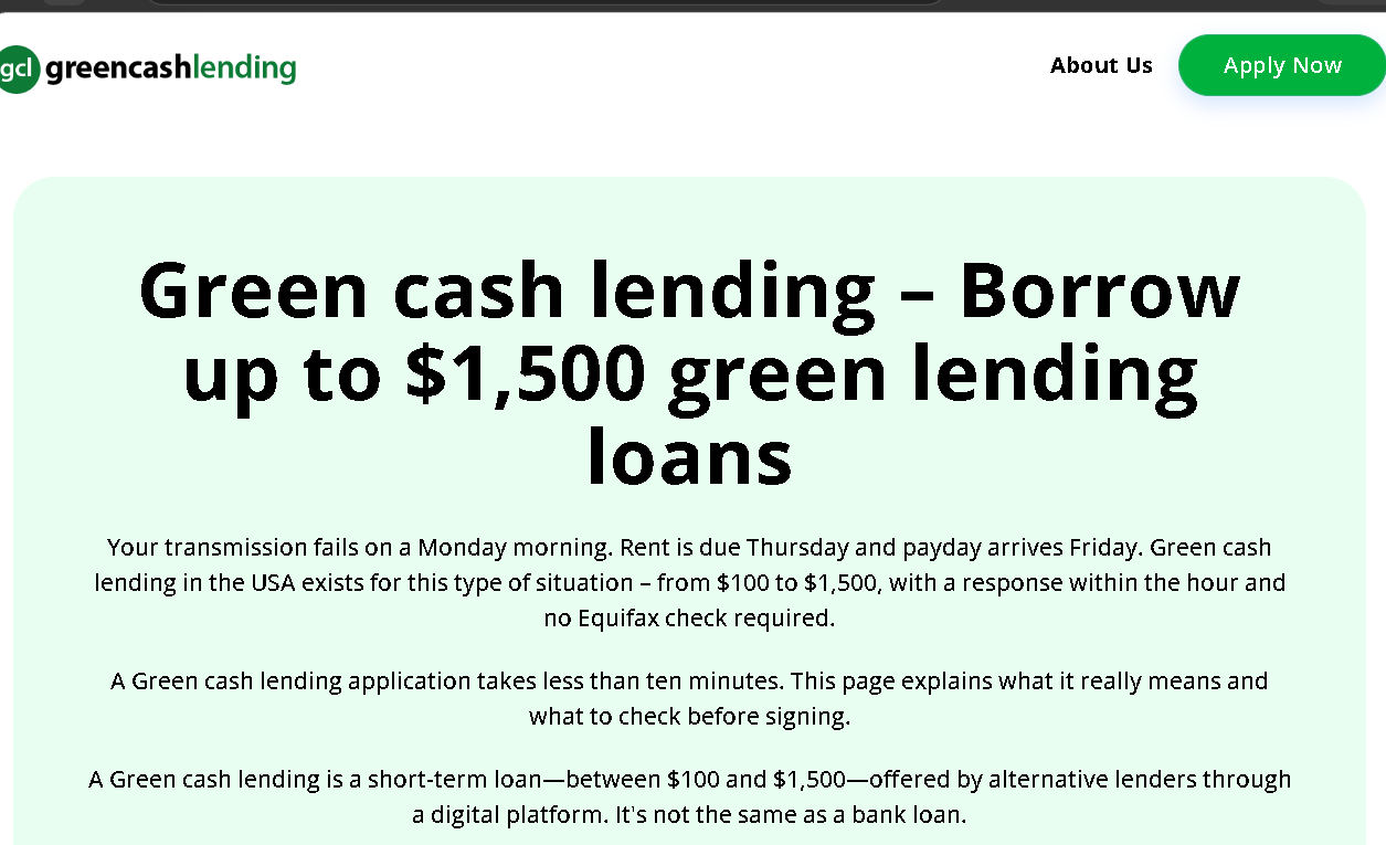 Greencash-Lending Review